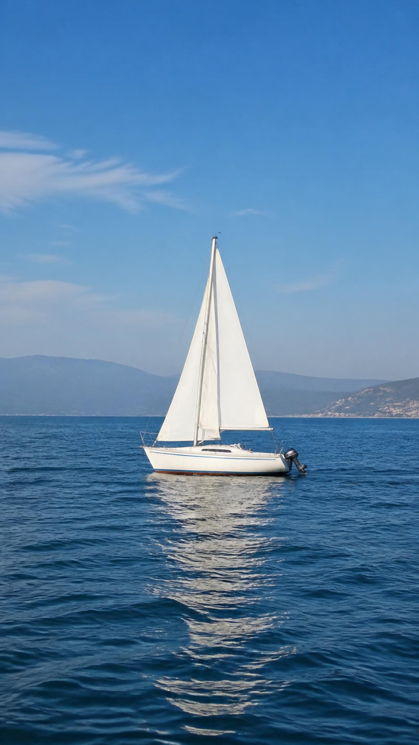 Boat Gliding Over Waves